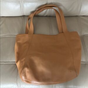 Coach Camel Tan Leather Bucket Tote Bag 4182